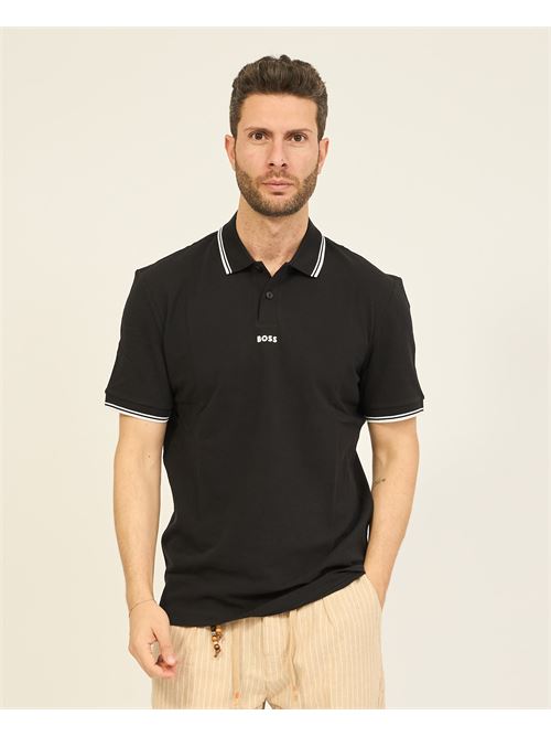 Boss men's polo shirt in finely woven piqu? BOSS | 50468843001