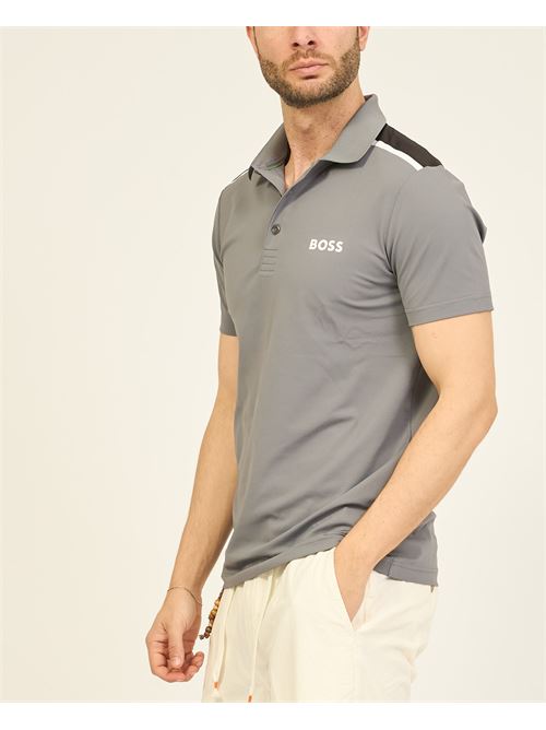 Boss men's polo shirt with striped details BOSS | 50506150036