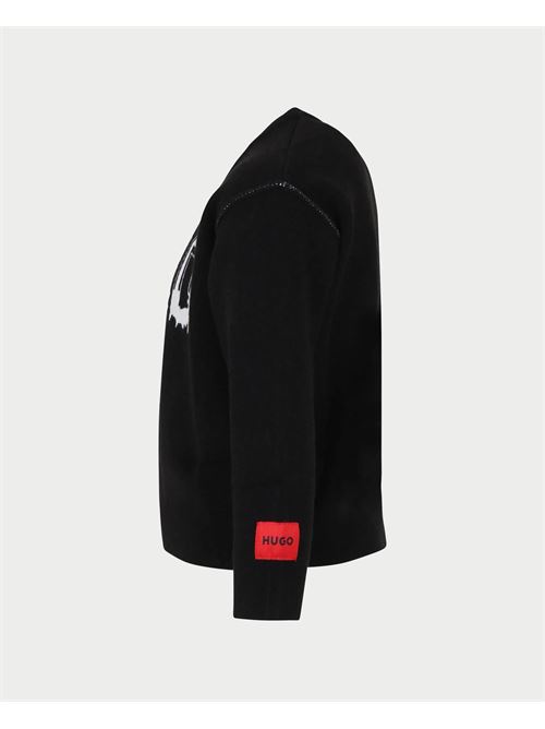 Maglione bambino Hugo girocollo con logo frontale HUGO | G0016809B