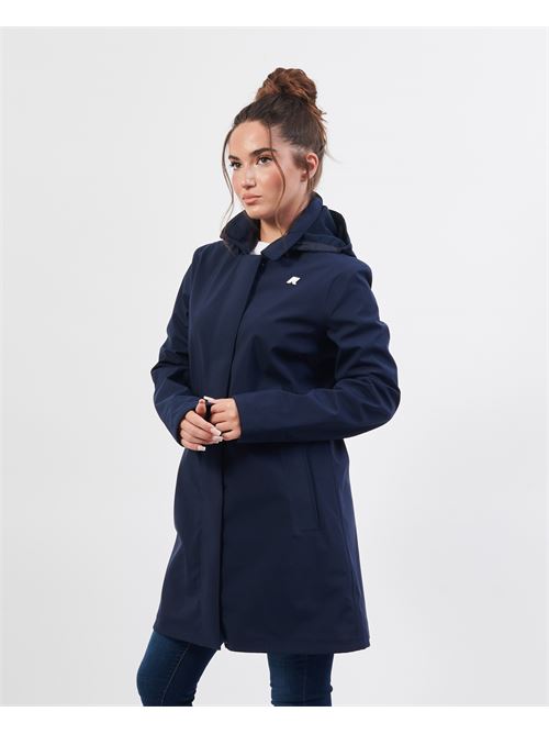 Giacca lunga Mathy di K-way con cappuccio e logo K-WAY | K2148BW-MATHYA2B