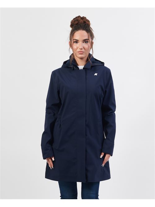 Giacca lunga Mathy di K-way con cappuccio e logo K-WAY | K2148BW-MATHYA2B