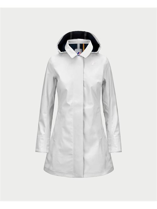 Giacca lunga Mathy di K-way con cappuccio e logo K-WAY | K2148BW-MATHYAK7
