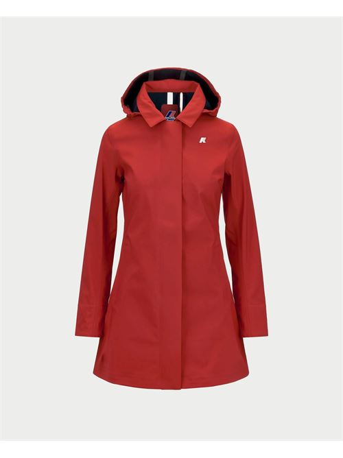 Giacca lunga Mathy di K-way con cappuccio e logo K-WAY | K2148BW-MATHYAS8