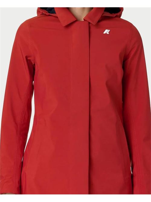 Giacca lunga Mathy di K-way con cappuccio e logo K-WAY | K2148BW-MATHYAS8