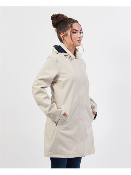 Giacca lunga Mathy di K-way con cappuccio e logo K-WAY | K2148BW-MATHYATC