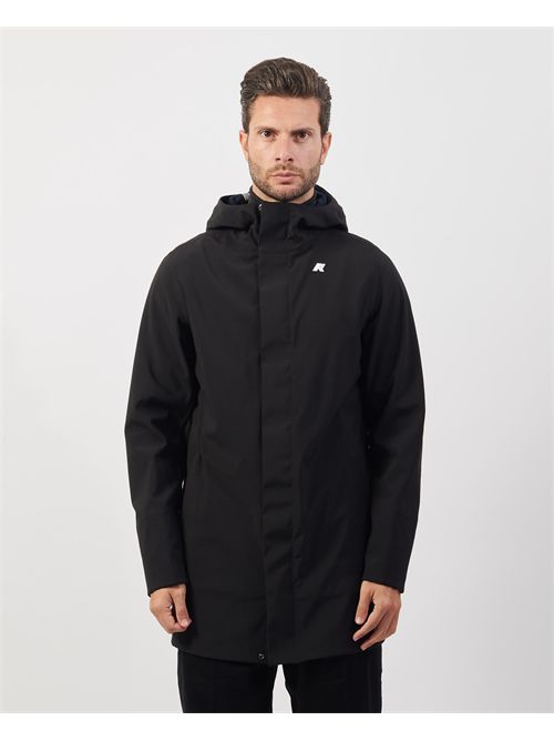 Giacca lunga K-way Marlyn con cappuccio e logo K-WAY | K7126UW-MARLYNA3C