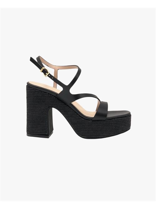 Women's sandals Albano high heel in raffia ALBANO | 5398NERO