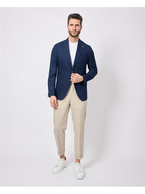 Giacca monopetto Bharnaba in cotone BHARNABA | GKS802-FIORDALISOBLU
