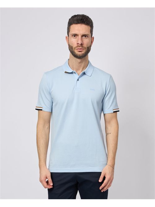 Boss men's polo with stripes on the edges BOSS | 50467113450