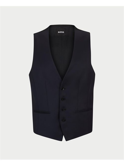 Gilet monopetto di Boss foderato con logo BOSS | 50469160401
