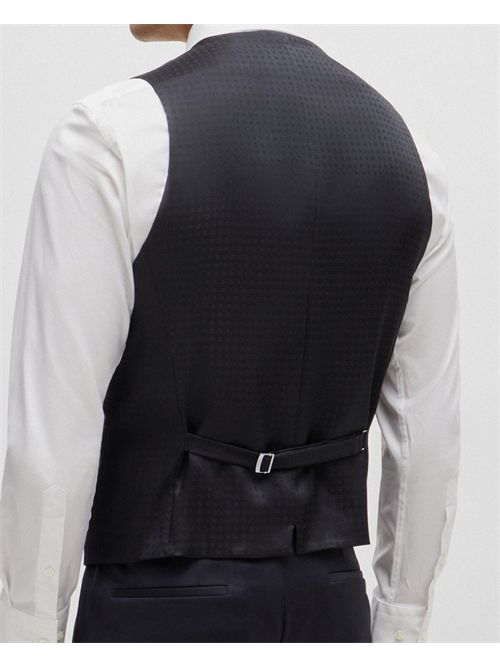 Gilet monopetto di Boss foderato con logo BOSS | 50469160401