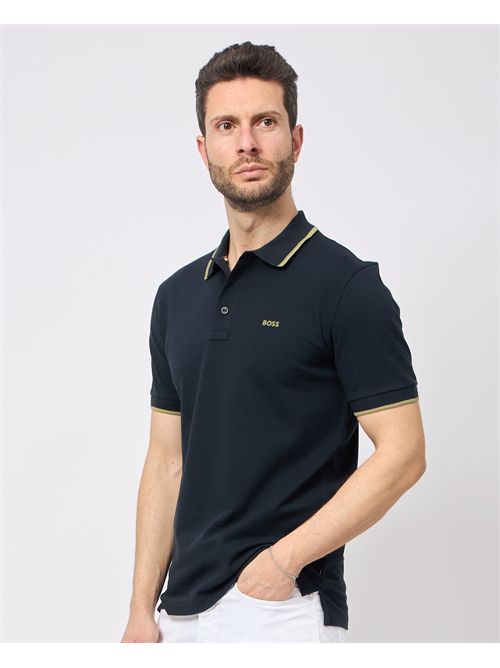 Boss men's polo with contrasting profiles BOSS | 50494697410