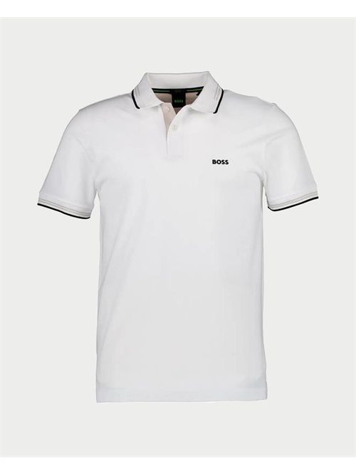 Polo uomo Boss slim fit con righe a contrasto BOSS | 50506193106