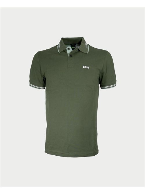 Polo uomo Boss slim fit con righe a contrasto BOSS | 50506193355