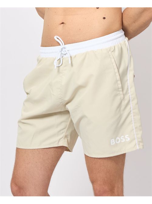 Boxer da mare Boss con dettagli a contrasto BOSS | 50514429131