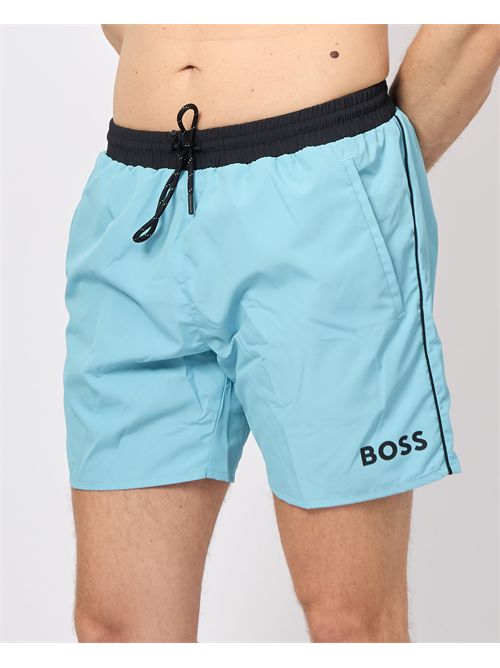 Boxer da mare Boss con dettagli a contrasto BOSS | 50514429455