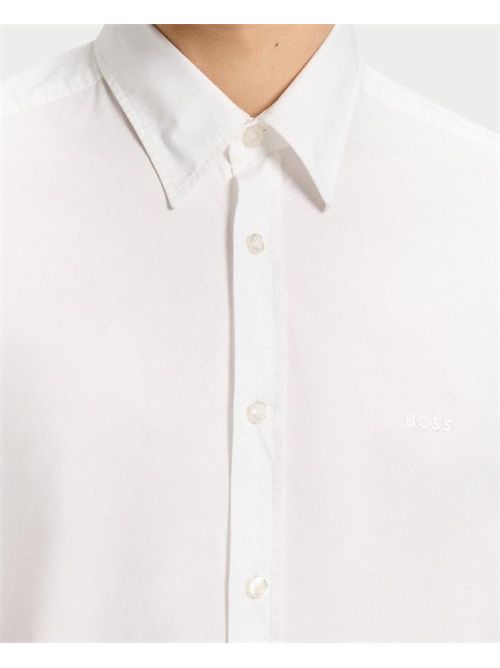 Camicia uomo Boss in popeline di cotone BOSS | 50518304100