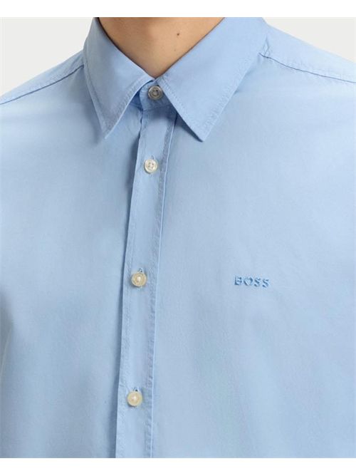 Camicia uomo Boss in popeline di cotone BOSS | 50518304460
