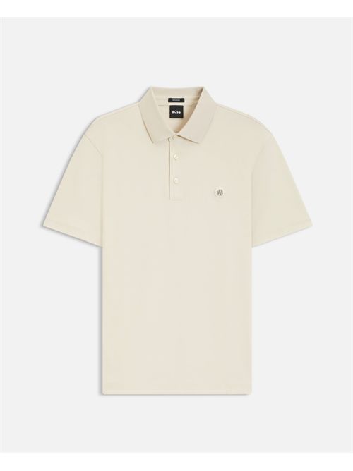 Polo uomo Boss con toppa doppio monogramma BOSS | 50520297131