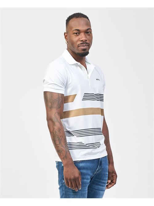Polo homme Boss avec logo et rayures imprimées BOSS | 50536785100