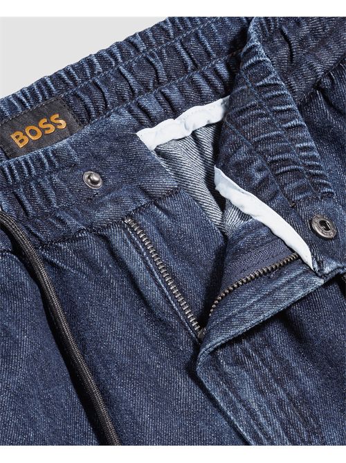 Bermuda uomo Boss denim lavaggio blu scuro BOSS | 50537789405