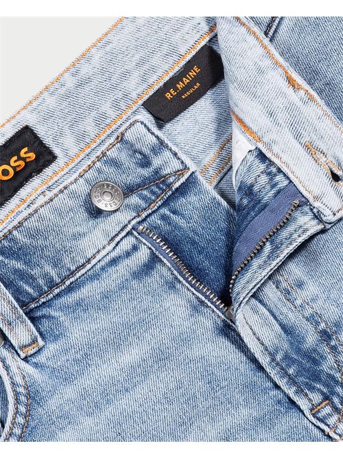 Bermuda Boss regular fit in denim elasticizzato BOSS | 50537816442