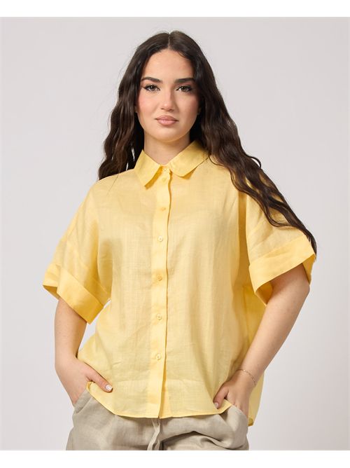 Camicia donna Boss oversize in ramié BOSS | 50537918736