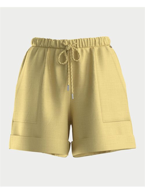 Bermuda donna in ramiè con cordoncino BOSS | 50537924736
