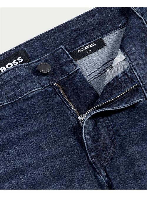 Jeans uomo Boss lavaggio blu scuro BOSS | 50538543406