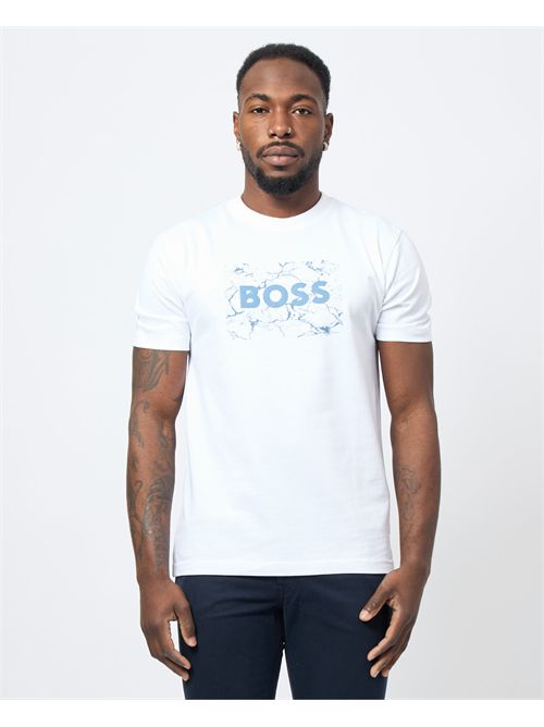 Boss Crew Neck T-Shirt with Chest Graphic BOSS | 50539186100