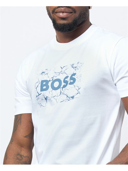 Boss Crew Neck T-Shirt with Chest Graphic BOSS | 50539186100