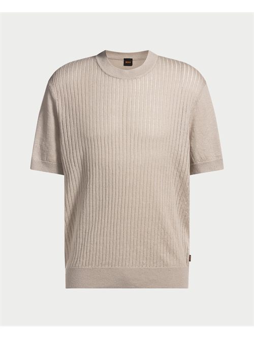 T-shirt in maglia Boss in tessuto traspirante BOSS | 50539573271