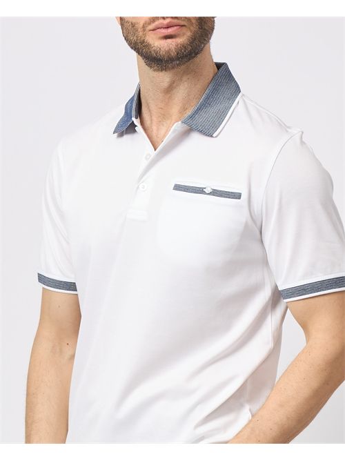 Polo uomo Bugatti con dettagli a contrasto BUGATTI | 8151-75091C010