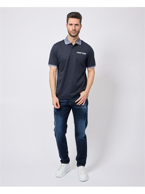 Polo uomo Bugatti con dettagli a contrasto BUGATTI | 8151-75091C390