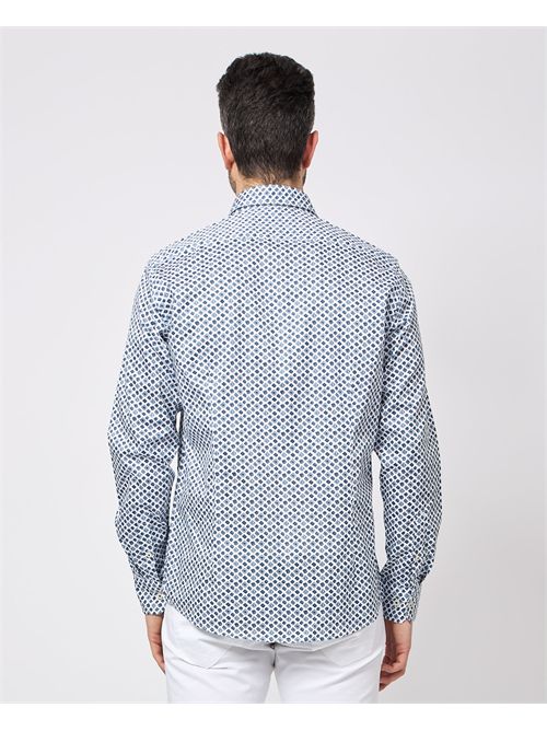 Camicia a manica lunga Bugatti con motivo all-over BUGATTI | 9350-78520C550