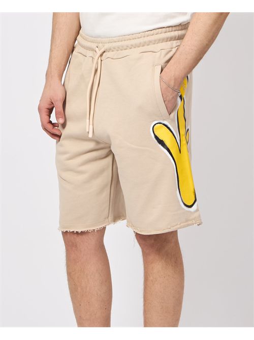 Men's Bermuda Shorts Disclaimer with Side Prints DISCLAIMER | DS54809SAFARI/GIALLO