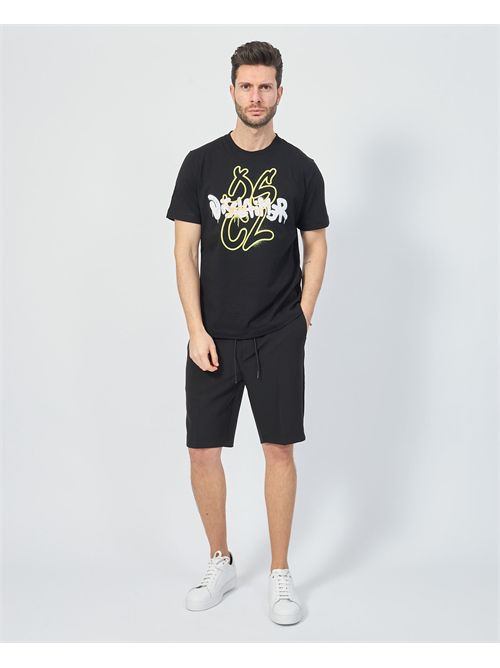 Crewneck T-shirt Disclaimer with front print DISCLAIMER | DS54829NERO