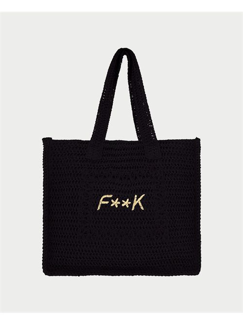 Borsa da mare F**k traforata con logo F**K | FA25-A0555BK
