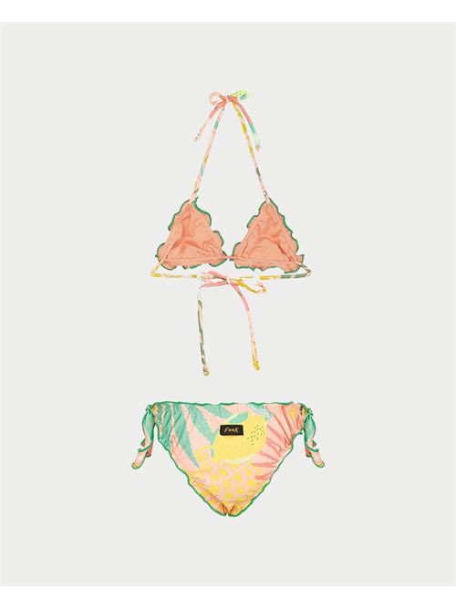 Bikini Bambina F**K Triangolo con Slip Regolabile Fantasia F**K | FJ25-G1D10TAX20