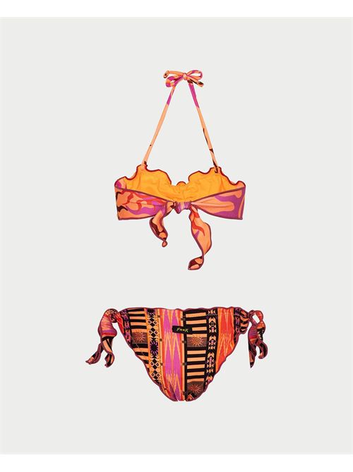 Bikini Bambina F**K Fascia con Slip Regolabile Fantasia F**K | FJ25-G1F06BAX45