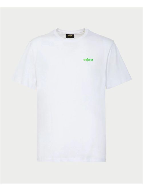 Men's F**k cotton T-shirt with logo F**K | FK25-M01TS70WH