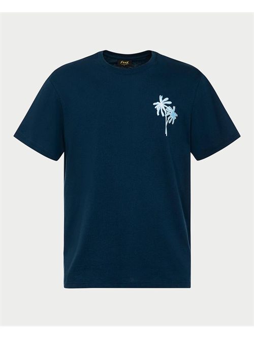 Blue F**k T-shirt with chest print F**K | FK25-M01TS96BU