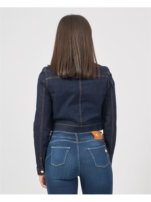 Women's cropped denim jacket by Fracomina FRACOMINA | FR25SJ4004D46093L23