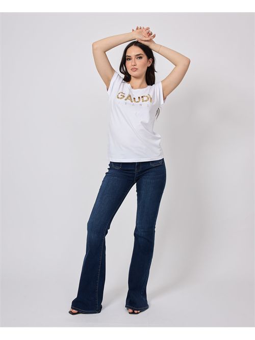 Gaudi Women's T-Shirt with Jewel Logo GAUDI | 511BD640252100