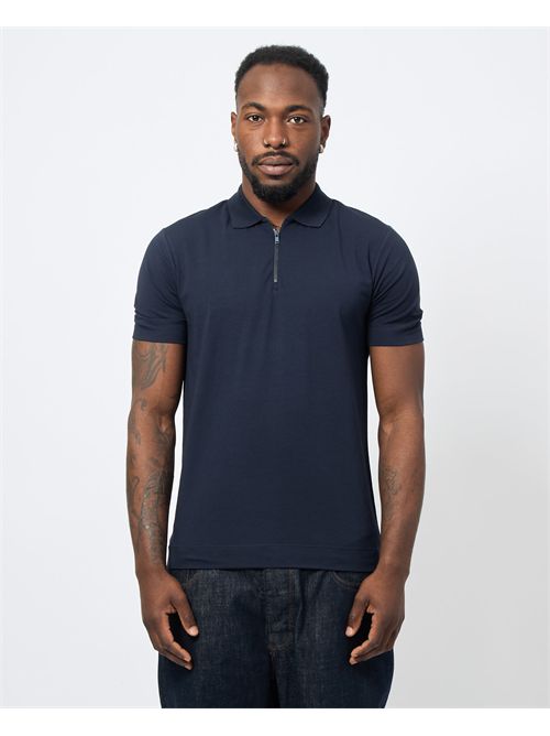 Gazzarrini men's polo with zip GAZZARRINI | PE39BLU