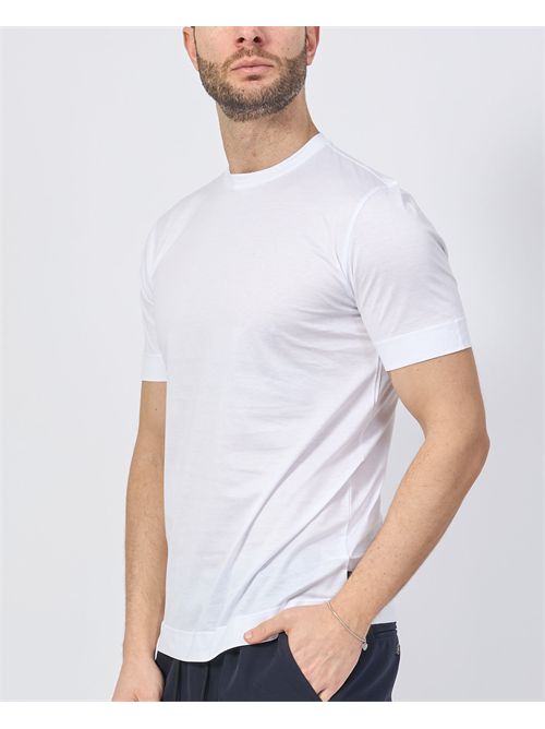 Gazzarrini men's T-shirt basic Scottish yarn GAZZARRINI | TE210BIANCO