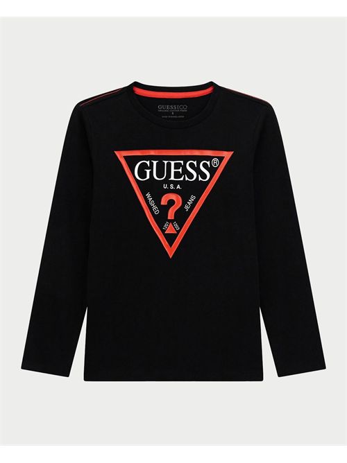 Maglia a manica lunga in cotone Guess per bambini GUESS | L84I29-K8HM0JBLK