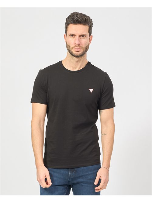 T-shirt Guess pour homme avec petit logo triangulaire GUESS | M2YI36-I3Z14JBLK