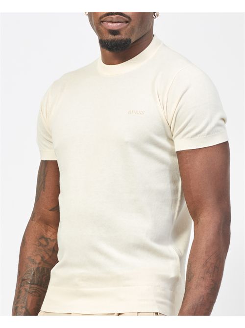 Guess men's crewneck t-shirt with ribs GUESS | M4GR05-Z3DN1G047