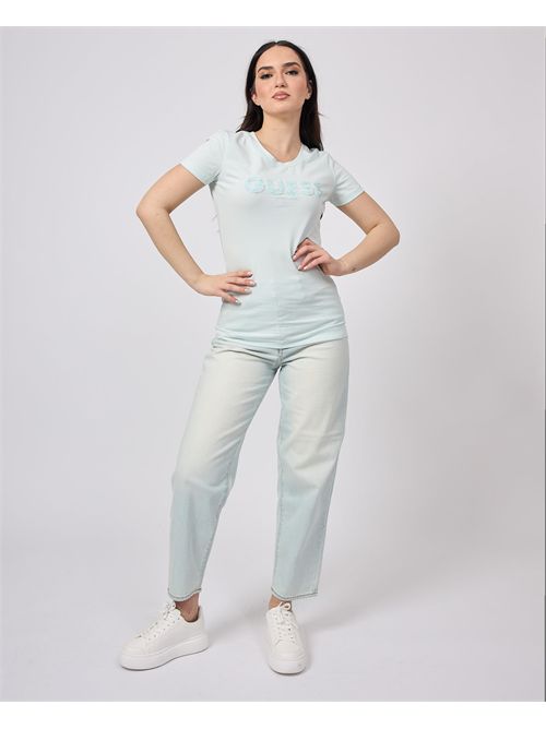 T-shirt donna Guess con logo a strass GUESS | W5GI17-J1314A72C